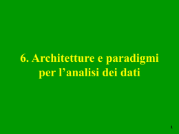 6a- Architetture e paradigmi per l'analisi dati