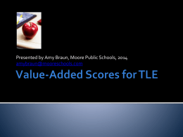 Value-Added Scores for TLE - Moore