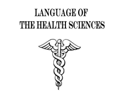 Language of the Health Sciences 1