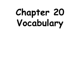 Chapter 20 Vocabulary
