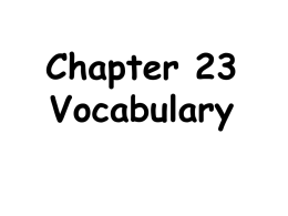Chapter 23 Vocabulary