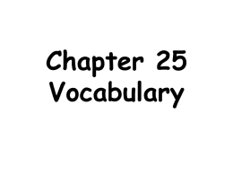 Chapter 25 Vocabulary