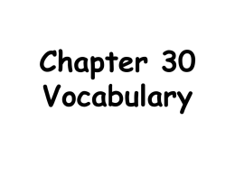 Chapter 30 Vocabulary