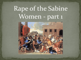 Rape of the Sabine Women - part 1