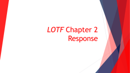 LOTF Chapter 2 Response