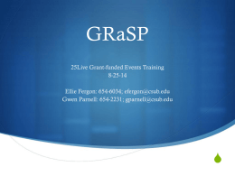 GRaSP Training 8-25-2014