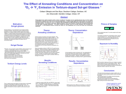 The Effects of Annealing Conditions and Concentration o