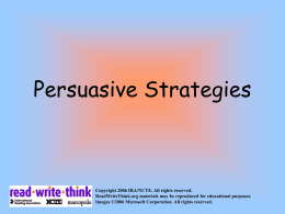 Four Persuasive Strategies