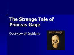 The Strange Tale of Phineas Gage Overview of Incident