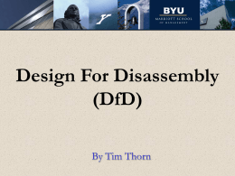 Design for Disassembly
