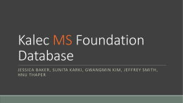 Kalec Foundation Database MS