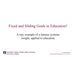 Sliding goals in student achievement?