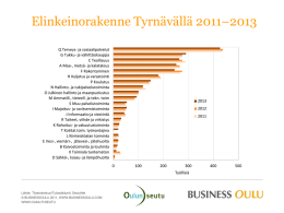 Elinkeinorakenne Tyrnävällä 2011–2013