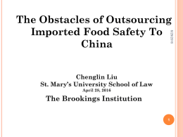 Chenglin Liu Food Safety Presentation