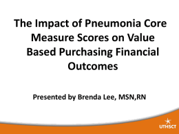 Pneumonia Core Measure Scores