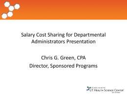 Salary Cost Sharing Presentation