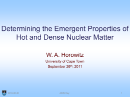 Determining the Emergent Properties of Hot and Dense Nuclear Matter