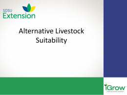 Alternative Livestock Suitability