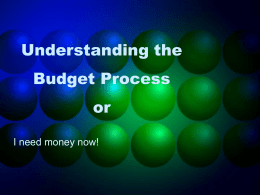 Club Budget Process Powerpoint
