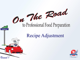 Lesson 4: Recipe Adjustment