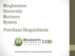 Purchase Requisitions B U S