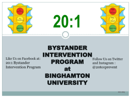 PowerPoint presentation on Bystander Intervention program.