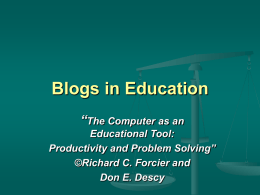 Blogs in Education 1