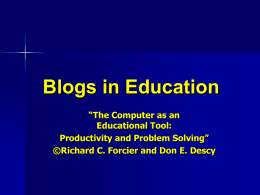 Blogs in Education 2