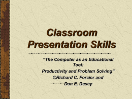 Classroom Presentation Skills