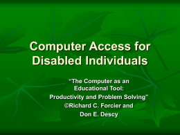 Computer Access - Disabilities 1