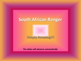South African Ranger (no music)