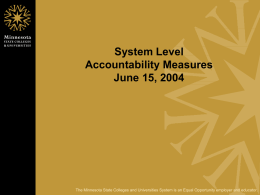 System-Level Accountability Framework Update
