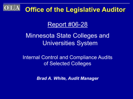 Legislative Audit Report - Seven Colleges