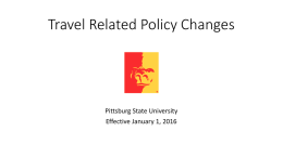 Travel Related Policy Changes Powerpoint