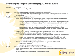(CLU) Determining the GL Account Number