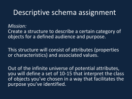 Examples for descriptive schema assignment