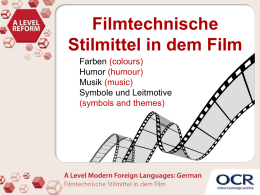 Wolfgang Becker’s cinematographic techniques (PPT, 4MB)