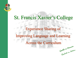 Experience sharing of Improving Language and Sharing across the Curriculum