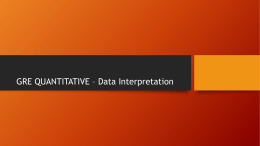 GRE Quantitative Data Interpretation
