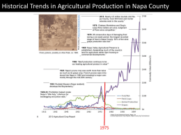Historical Trends in Agricultural Production in Napa County 1975