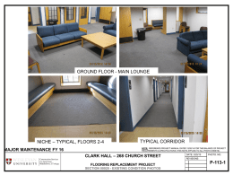 WESLEYAN GROUND FLOOR - MAIN LOUNGE – TYPICAL, FLOORS 2-4 TYPICAL CORRIDOR