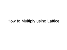 Lattice Method