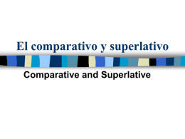 Comparatives Superlatives