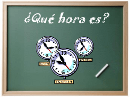 Spanish I - Telling Time