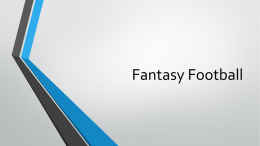 Introduction to Fantasy Football