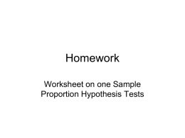 Answer KEY - Day 2 of Prop Test Worksheet