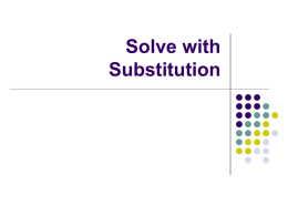 Lesson 3 - Solve with Substitution and Log Properties