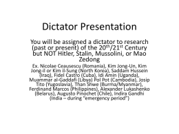 Dictator Presentation
