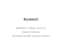 NIH Biosketch