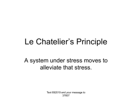 6b - Le Chatelier's Principle